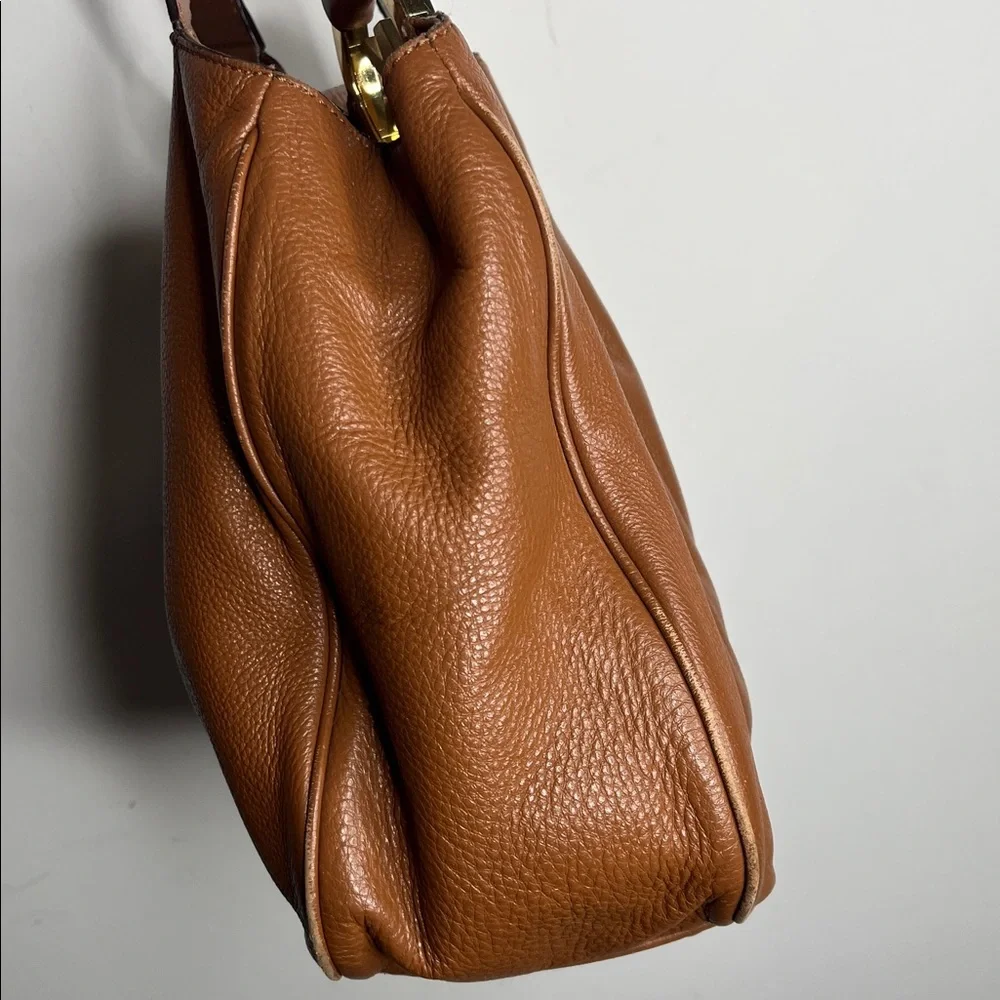 Michael Kors Fulton Large Leather East West Tote Bag Luggage Handbag Brown - Picture 4 of 12